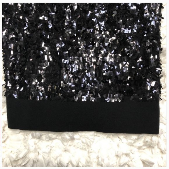 kate spade madison avenue Black Baguette Sequin sweater top size xs nwot - Picture 4 of 10